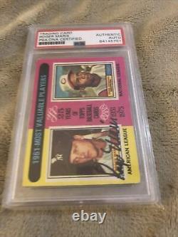 Roger Maris Autographed Topps Card Psa/dna Certified Coa