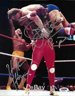 Rowdy Roddy Piper Hulk Hogan Signed WWE 8x10 Photo PSA/DNA COA Picture Autograph