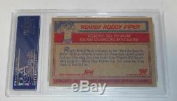 Rowdy Roddy Piper Signed 1985 Topps WWF Card PSA/DNA COA WWE Autograph Wrestling