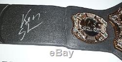 Royce Gracie & Ken Shamrock Signed Toy UFC Championship Belt PSA/DNA COA 1 2 4 5