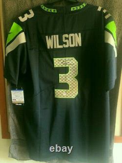 Russell Wilson Signed Seattle Seahawks Replica Jersey PSA DNA COA Certified