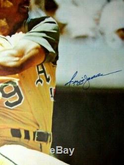 SIGNED 1969 ROOKIE REGGIE JACKSON SI SPORTS ILLUSTRATED POSTER PSA/DNA WithCOA
