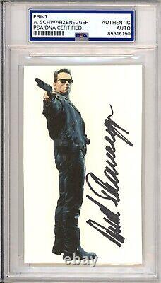 SIGNED Arnold Schwarzenegger The Terminator Gun Print PSA DNA COA AUTOGRAPHED