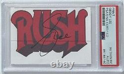 SIGNED Geddy Lee RUSH Photograph Print PSA DNA COA Autographed Band Logo