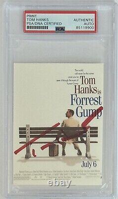 SIGNED Tom Hanks Forrest Gump Movie Poster Print PSA DNA COA Certified Autograph