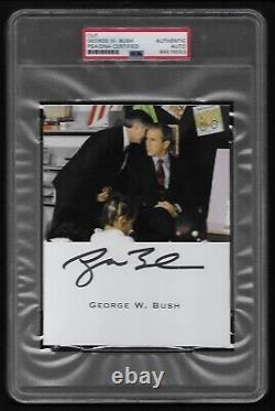 SIgned George Bush Slabbed 9/11 September 11th Encapsulated PSA/DNA COA