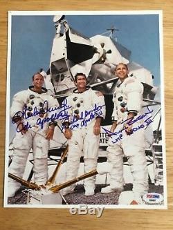 (SSG) APOLLO XII All 3 Astronauts Signed 8X10 Photo PSA/DNA Full Letter COA