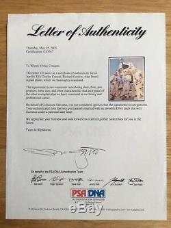 (SSG) APOLLO XII All 3 Astronauts Signed 8X10 Photo PSA/DNA Full Letter COA