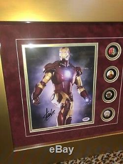 STAN LEE signed autographed framed photo display IRON MAN PSA DNA COA Marvel