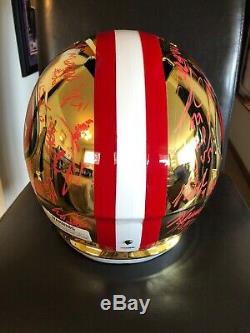 San Francisco 49ers 2019 Team Signed Chrome Full Size Helmet Psa/dna Coa Loa