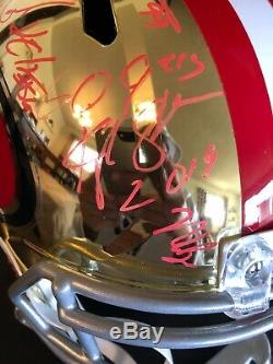 San Francisco 49ers 2019 Team Signed Chrome Full Size Helmet Psa/dna Coa Loa