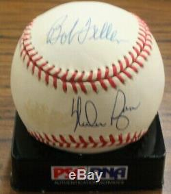 Sandy Koufax Nolan Ryan Bob Feller Triple HOF Signed ONL Baseball PSA/DNA COA