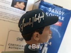 Sandy Koufax Signed Bobblehead Limited Edition Dodgers Coa Letter Psa/dna