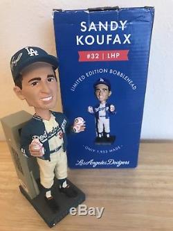 Sandy Koufax Signed Bobblehead Limited Edition Dodgers Coa Letter Psa/dna