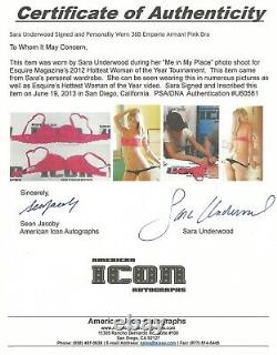 Sara Jean Underwood Signed Personally Worn Used Bra PSA/DNA COA Playboy Esquire