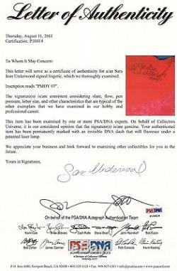 Sara Jean Underwood Signed Personally Worn Used Lingerie PSA/DNA COA Playboy'07