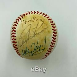 Satchel Paige & Ernie Banks Hall Of Fame Multi Signed Baseball With PSA DNA COA