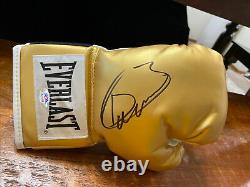 Saul Canelo Alvarez Signed Gold Everlast Boxing Glove Psa Dna COA Autographed