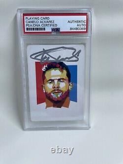 Saul Canelo Alvarez Signed Playing Card PSA/DNA Coa Mexico Rare Autograph Boxing