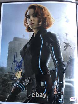 Scarlett Johansson Signed 11x14 Black Widow Avengers Photo PSA/DNA COA