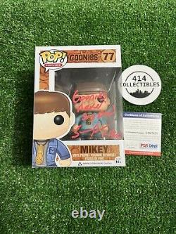 Sean Astin Mikey Goonies #77 Signed Autographed Funko Pop- Psa/dna Coa