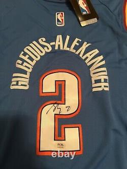 Shai Gilgoeus Alexander Signed Autographed OKC Thunder Jersey PSA/DNA COA AUTH