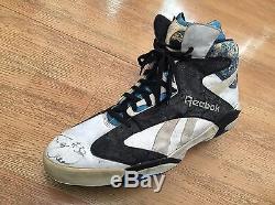 Shaquille O'neal 1992-93 Signed Game Used Rookie Shoe Shaq Psadna Jsa Auto Coa