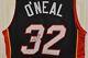 Shaquille Oneal Signed Jersey Miami Heat Basketball #32 Psa Dna Coa