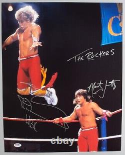 Shawn Michaels & Marty Jannetty Signed 16x20 Photo PSA/DNA COA WWE The Rockers