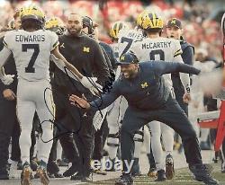 Sherrone Moore Sighed 8x10 Photo Autographed Michigan Wolverines PSA/DNA COA