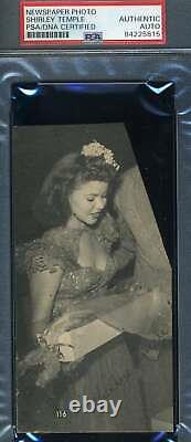 Shirley Temple PSA DNA Coa Signed Vintage 1940`s Photo Autograph