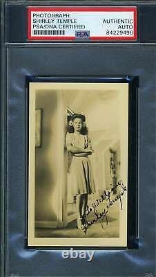 Shirley Temple PSA DNA Coa Signed Vintage Original 40`s Photo Autograph
