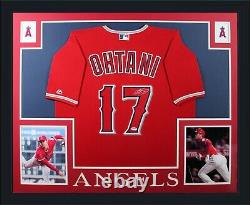 Shohei Ohtani Autographed Los Angeles Angels Baseball Framed Jersey PSA DNA COA