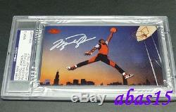 Signed 1985 Nike Michael Jordan Rookie Card Uda Autograph Rc Coa Auto Psa/dna 9