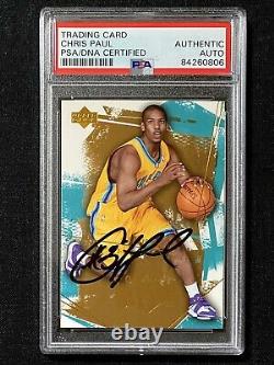 Signed 2005-06 Upper Deck Chris Paul Rookie Card Psa/dna Coa Auto Rc Wake Forest