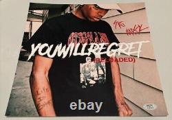 Ski Mask The Slump God Signed you Will Regret 12x12 Photo Psa DNA Coa