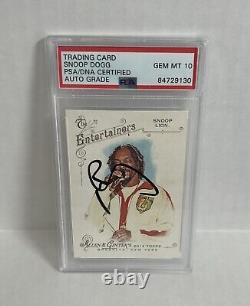 Snoop Dogg Signed Allen & Ginter Snoop Lion PSA/DNA COA Encapsulated Auto 10 #23