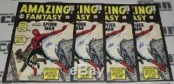 Stan Lee Signed Amazing Fantasy 15 Spiderman Comic Book 20x28 Poster PSA/DNA COA