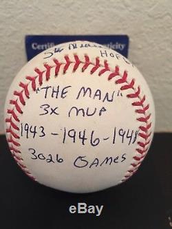 Stan Musial Signed Autographed Stat Ball Heavily Inscribed PSA/DNA COA STL HOF