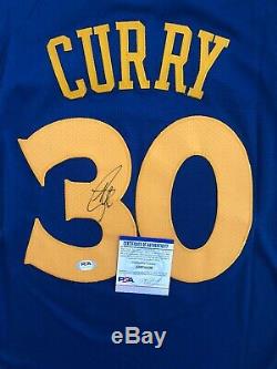Stephen Curry Signed Golden State Warriors Jersey PSA/DNA COA #30 NBA MVP RARE