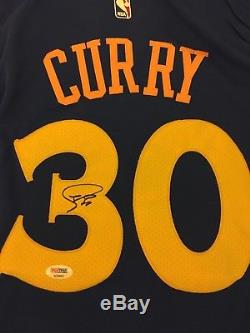 Stephen Curry Signed Warriors Jersey PSA/DNA COA