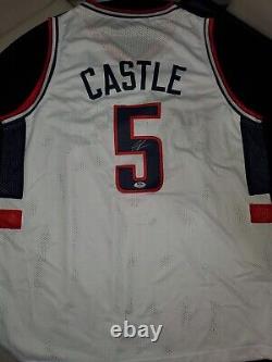 Stephon Castle Signed Autographed custom UCONN Huskies Jersey PSA/DNA COA XL