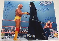 Sting Hulk Hogan Jimmy Hart Signed WWE 16x20 Photo PSA/DNA COA Picture WCW Auto