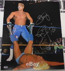 Sting & Ric Flair Signed WWE 16x20 Photo PSA/DNA COA Picture WCW Match Autograph