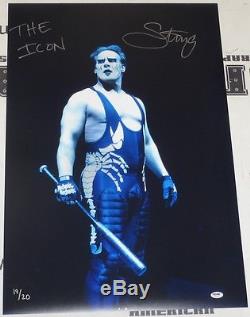 Sting Signed WWE 20x30 Photo PSA/DNA COA Picture The Icon Autograph WCW TNA Bat