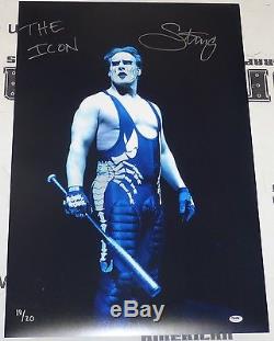 Sting Signed WWE 20x30 Photo PSA/DNA COA Picture The Icon Autograph WCW TNA Bat