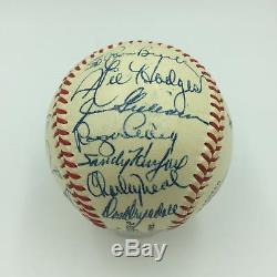 Stunning 1957 Brooklyn Dodgers Team Signed Baseball Roy Campanella PSA DNA COA