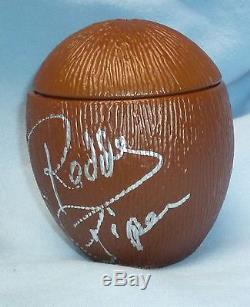 Superfly Jimmy Snuka & Rowdy Roddy Piper Signed Coconut PSA/DNA COA Auto WWF WWE