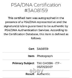 TIKI GHOSN VTG Rare Hand Signed Autographed 10x8 MMA Photo PSA/DNA COA