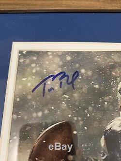 TOM BRADY N. E. Patriots Signed 8x10 Photo Framed/Matted to 12x15 PSA/DNA COA
